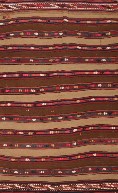 Vegetable Dye Kilim Turkish Rug 5x7