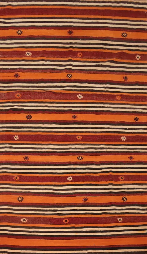 Vegetable Dye Kilim Turkish Area Rug 6x10