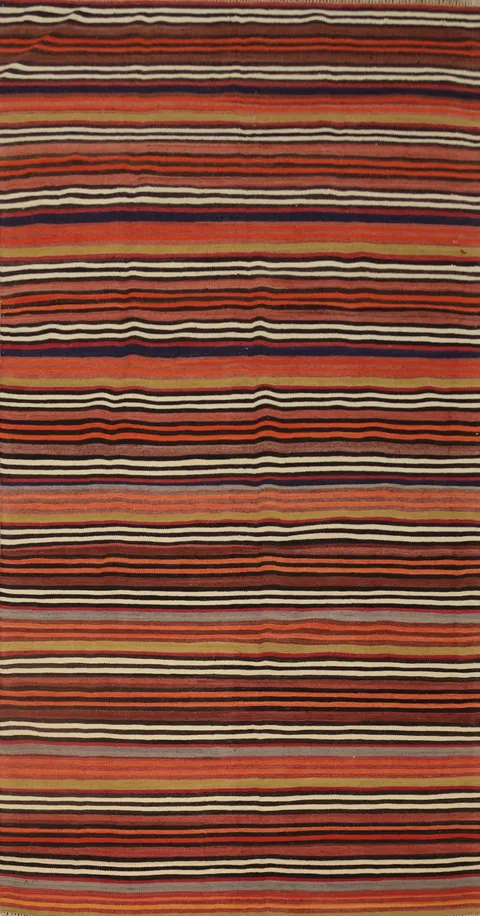 Vegetable Dye Kilim Turkish Area Rug 5x11