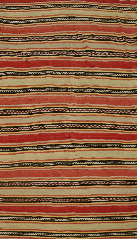 Vegetable Dye Kilim Turkish Area Rug 5x9