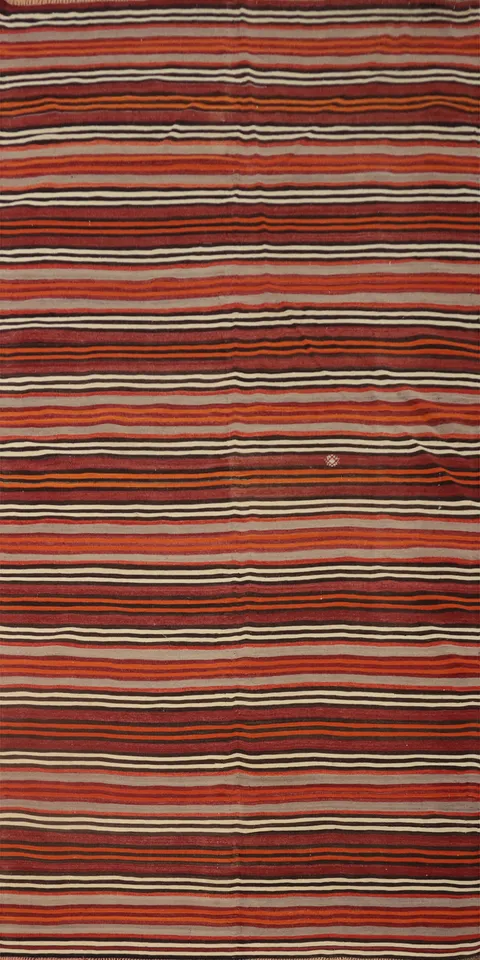 Vegetable Dye Kilim Turkish Area Rug 5x11