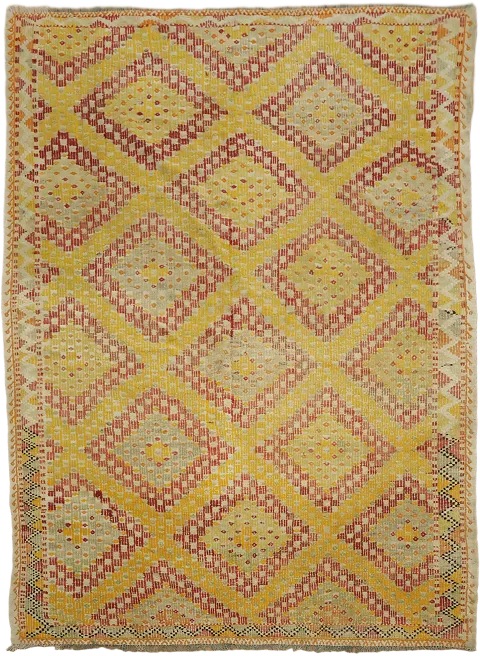 Vegetable Dye Kilim Turkish Bright Color Area Rug 6x8