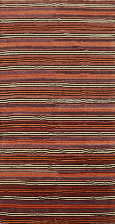 Elegant Striped Kilim Area Rug 5x10 for a Cozy Home Ambience