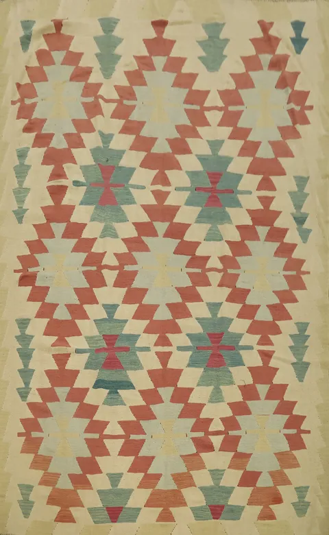 Vegetable Dye Kilim Turkish Area Rug 6x9