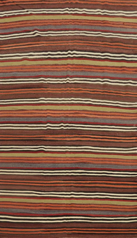 Vegetable Dye Kilim Turkish Area Rug 5x9