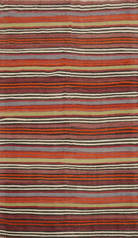Vegetable Dye Kilim Turkish Area Rug 5x9