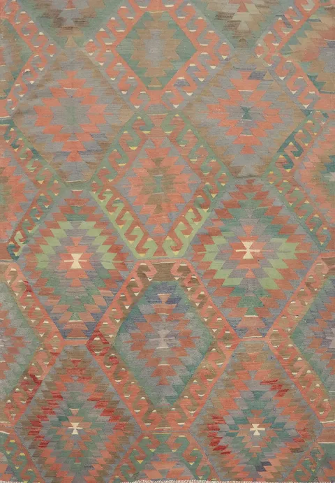 Vegetable Dye Kilim Turkish Rug 5x7