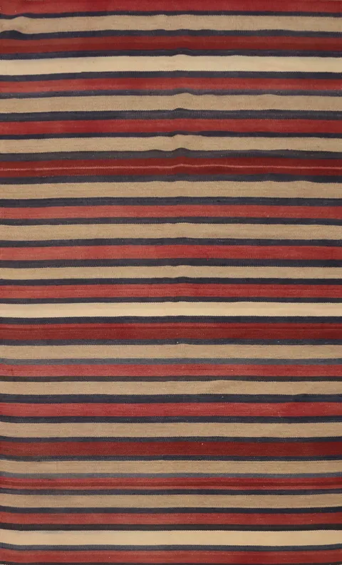 Vegetable Dye Kilim Turkish Area Rug 5x8
