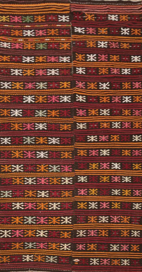 Vibrant Geometric Kilim Area Rug 6x12 for Bold Interior Design