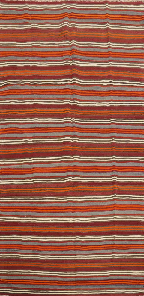 Vegetable Dye Kilim Turkish Area Rug 5x11