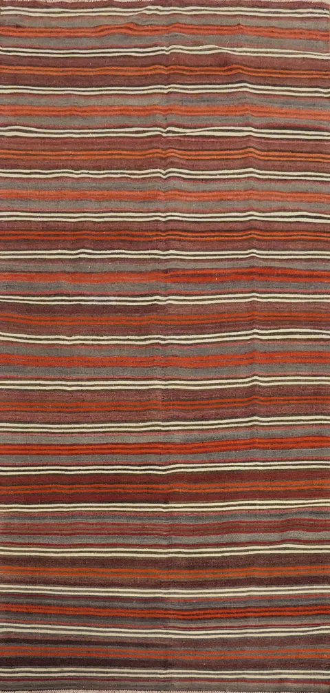Handmade Kilim Vegetable Dye Area Rug 5x12
