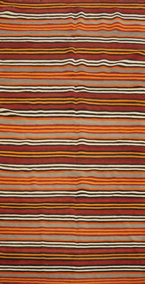 Colorful Striped Kilim Area Rug 5x10 for a Vibrant Living Room Statement
