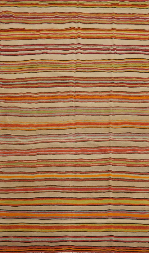 Vegetable Dye Kilim Turkish Area Rug 5x8