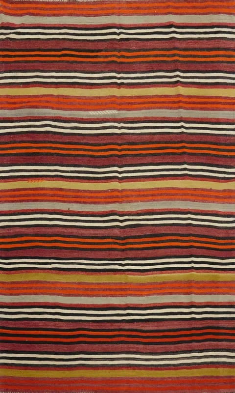 Vegetable Dye Kilim Turkish Area Rug 5x7