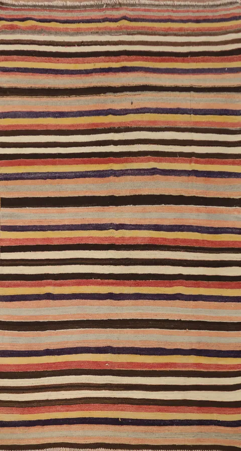 Vegetable Dye Kilim Turkish Area Rug 5x8