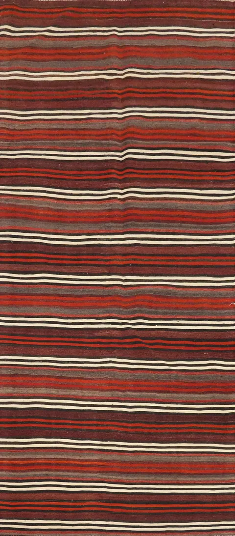 Vegetable Dye Kilim Turkish Runner Rug 4x11