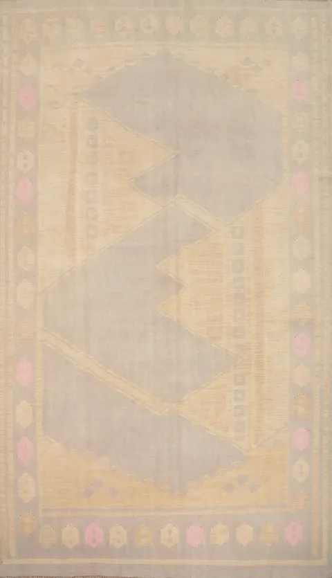 Vegetable Dye Geometric Kilim Handwoven Area Rug 6x10