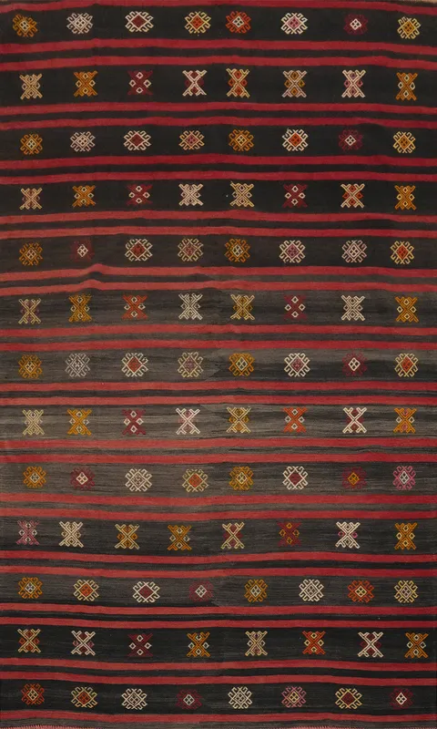 Handcrafted Kilim Area Rug 6x9 Rich with Cultural Motifs