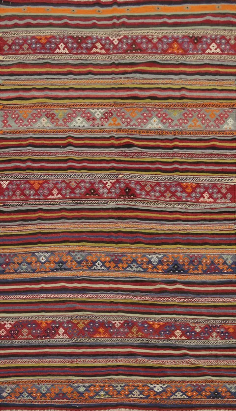Strikingly Vibrant Kilim Area Rug 6x10 for a Bohemian Touch