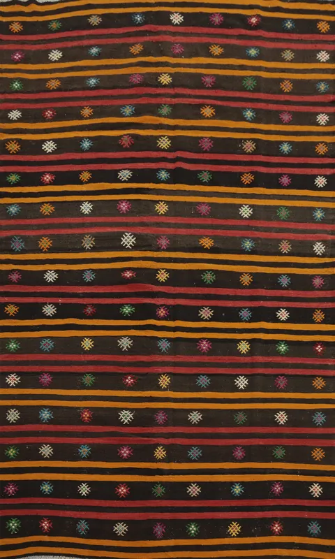 Vegetable Dye Kilim Turkish Area Rug 6x10