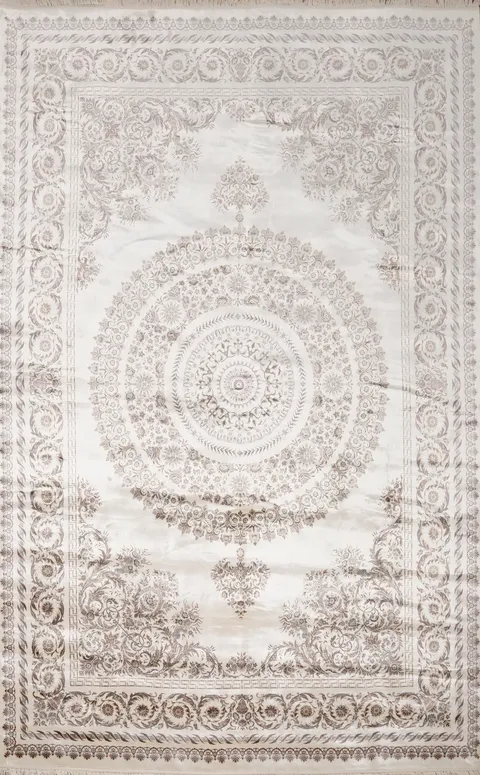 Elegant Medallion Tabriz Area Rug 7x10 with Intricate Border Patterns