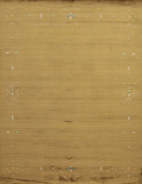 Elegant Gabbeh Square Rug 8x8 with Tribal Patterns