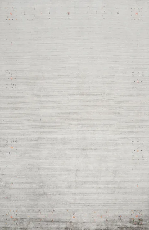 Luxurious Gabbeh Area Rug 9x12 with Delicate Tribal Accents