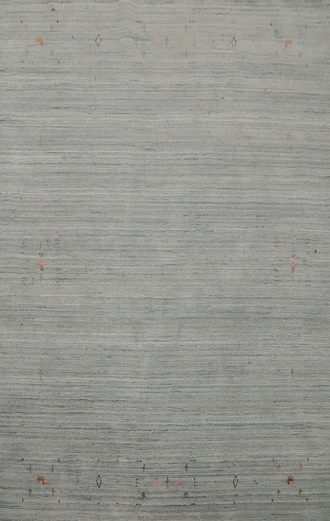 Elegant Gabbeh Area Rug 6x8 with Subtle Textured Design