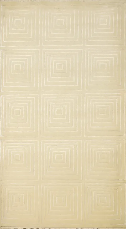 Modern Geometric Nepalese Rug 3x5 for Contemporary Living Rooms