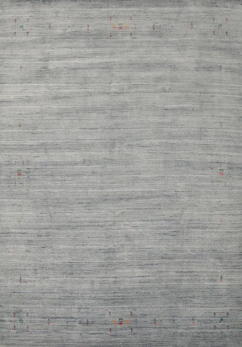 Elegant Gabbeh Area Rug 8x10 with Subtle Multicolor Details