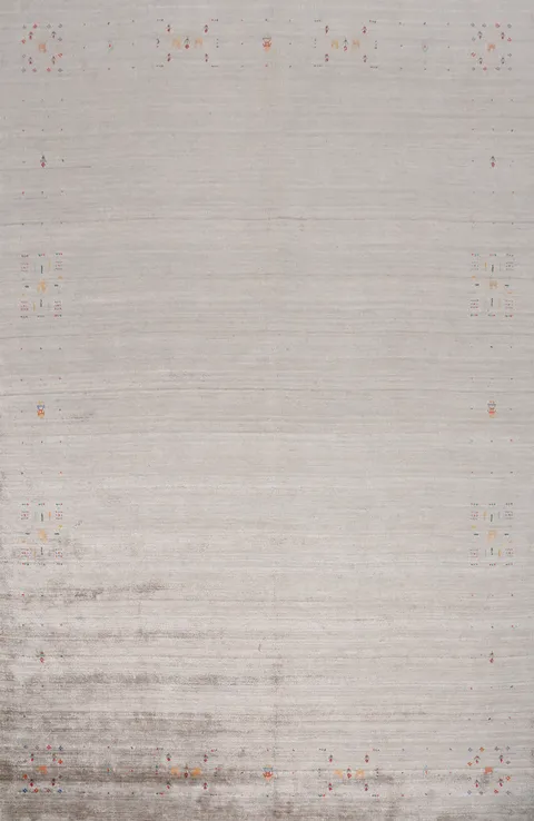 Elegant Gabbeh Area Rug 9x12 with Subtle Hints of Color Accent