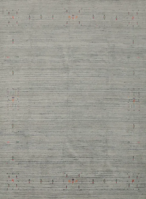 Gabbeh Area Rug 8x8 Featuring Intricate Color Highlights