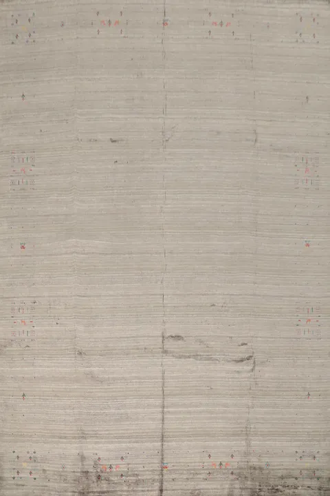 Versatile Gray Gabbeh Area Rug 9x12 with Subtle Accents for Any Space