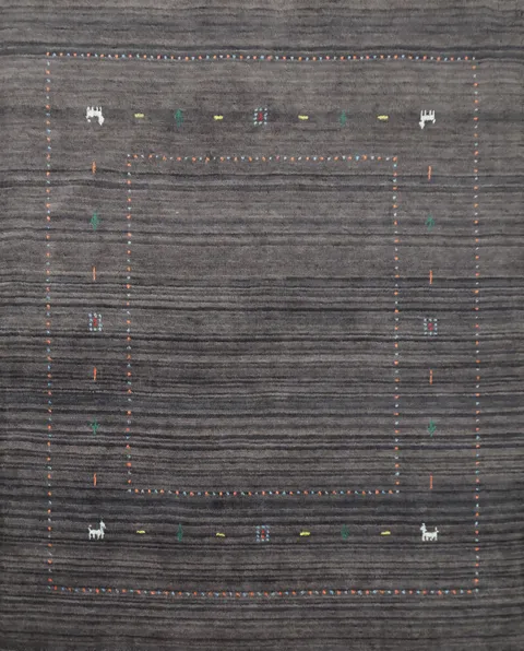 Handmade Wool Gabbeh Oriental Rug 5x5
