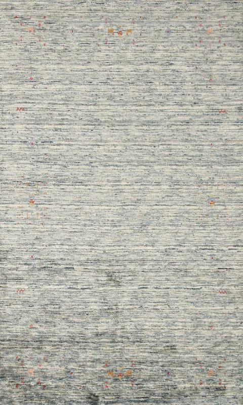 Handmade Gabbeh Wool Area Rug 5x8