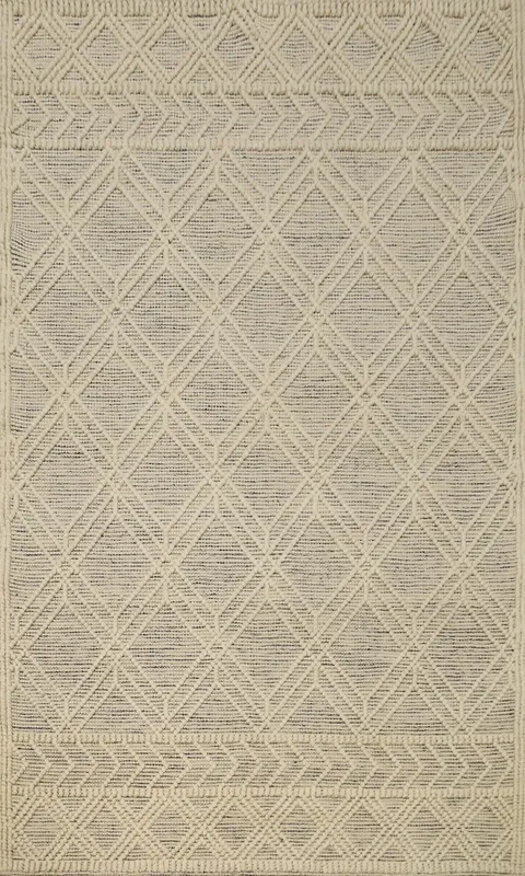 Trellis Wool Modern Gotti Design Area Rug 5x8