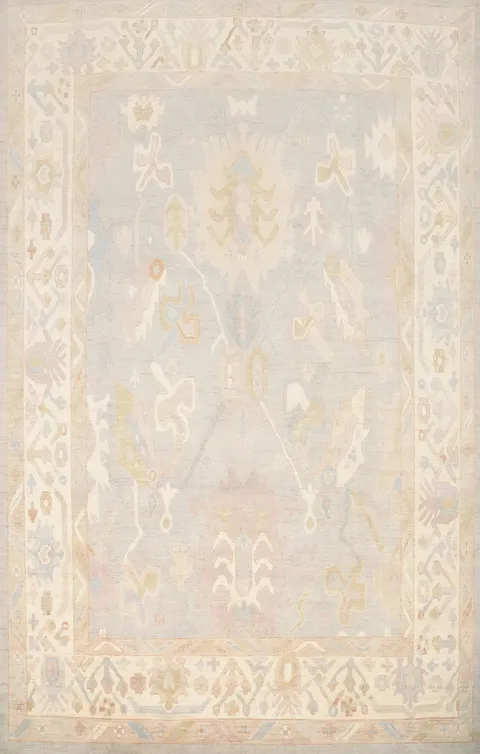 Neutral Toned Oushak Area Rug 9x12