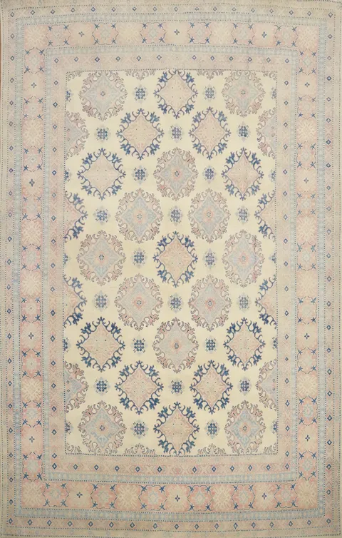 Geometric Kazak Vegetable Dye Area Rug 9x13