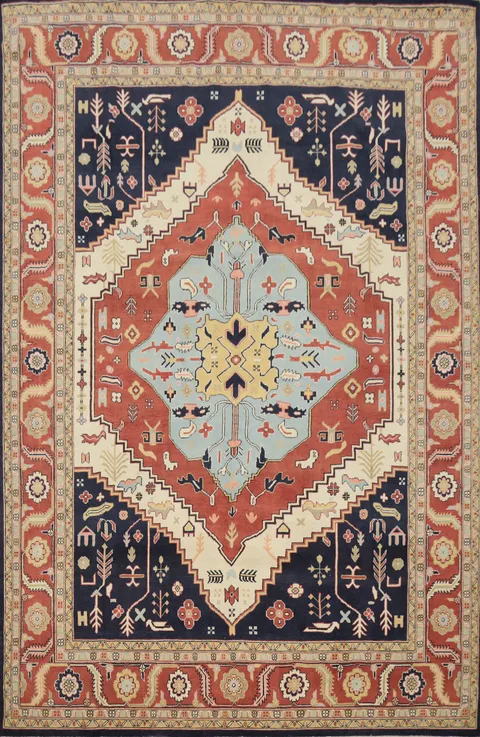 Vegetable Dye Heriz Oriental Area Rug 9x12