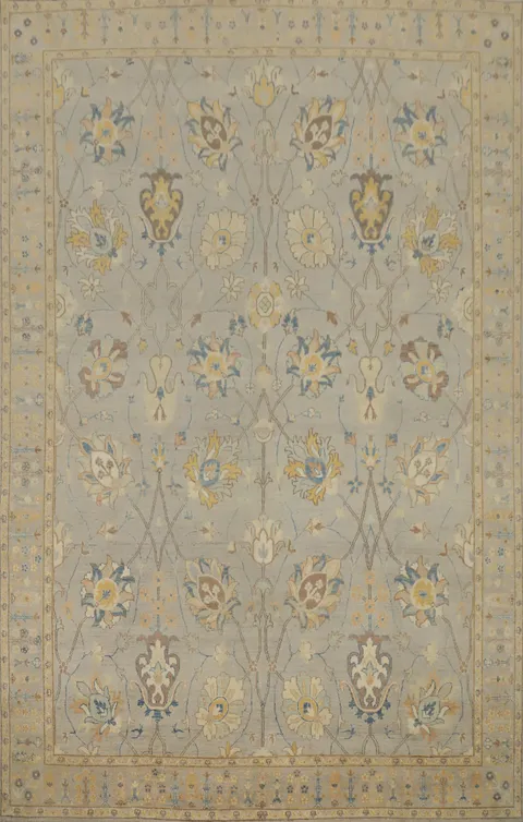 Handmade Floral Kazak Vegetable Dye Area Rug 9x12