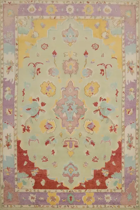 Vegetable Dye Oushak Handmade Area Rug 8x11