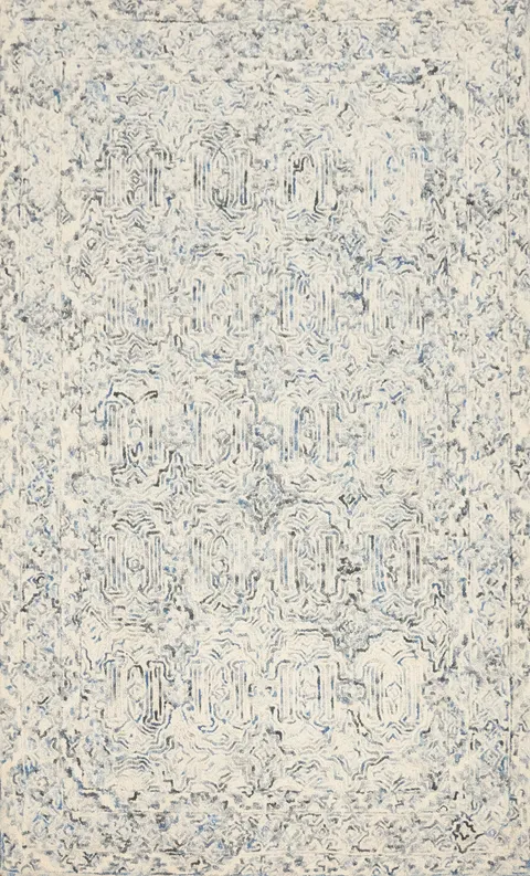Elegantly Textured Abstract Oriental Area Rug 5x8