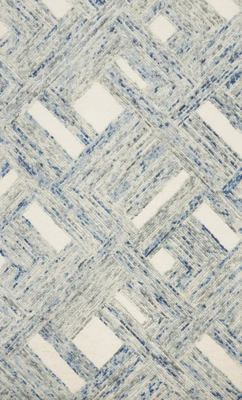 Elegant Interlocking Pattern on a Chic Modern Area Rug 5x8