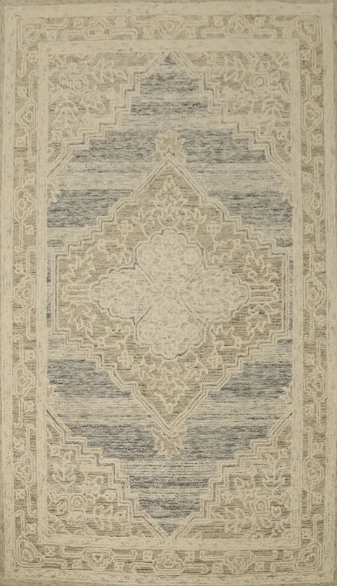 Sophisticated Patterns: Earthy Tone Geometric Oriental Area Rug 5x8