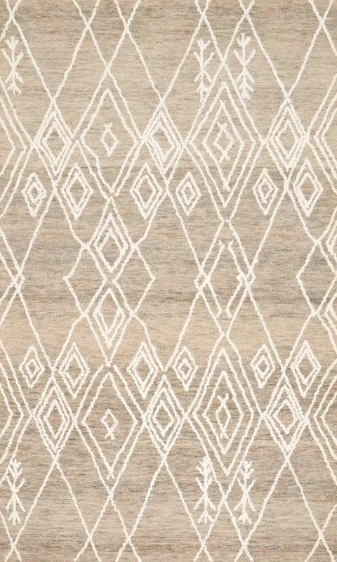 Handmade Wool Trellis Oriental Area Rug 5x8