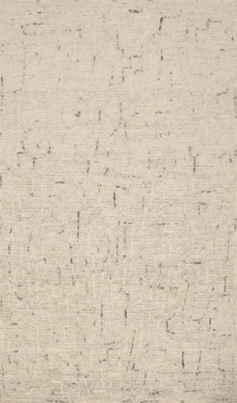Abstract Design Oriental Area Rug 5x8 in Muted Color Shades