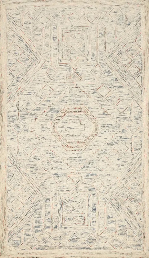 Elegant Geometric Modern Area Rug 5x8 with Subtle Textured Patterns