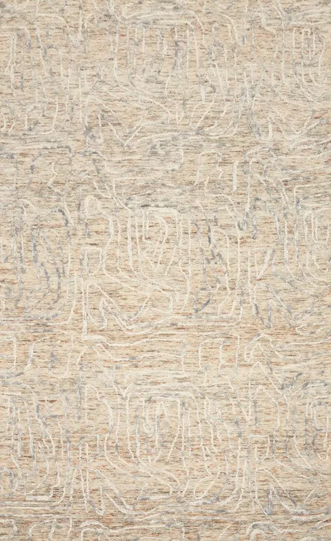 Luxury Abstract Area Rug 5x8 with Subtle Textured Patterns