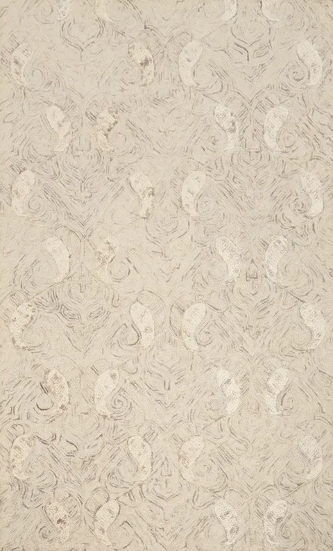 Elegant Beige Swirl Pattern Abstract Area Rug 5x8 for Modern Interiors