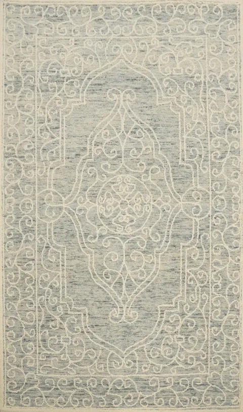Hand Tufted Wool Aubusson Oriental Area Rug 5x8